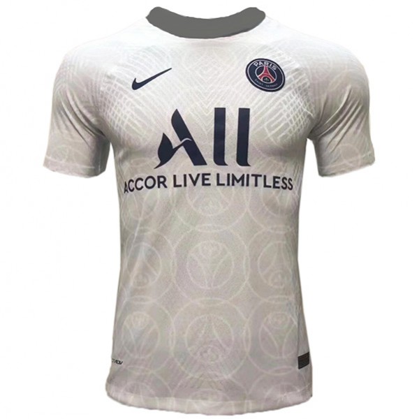 Paris saint-germain pre-match training jersey soccer uniform men's white sports kit football top shirt 2022-2023